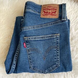 Levi’s Ribcage Straight Ankle Jeans Size 25 High Rise Button Fly